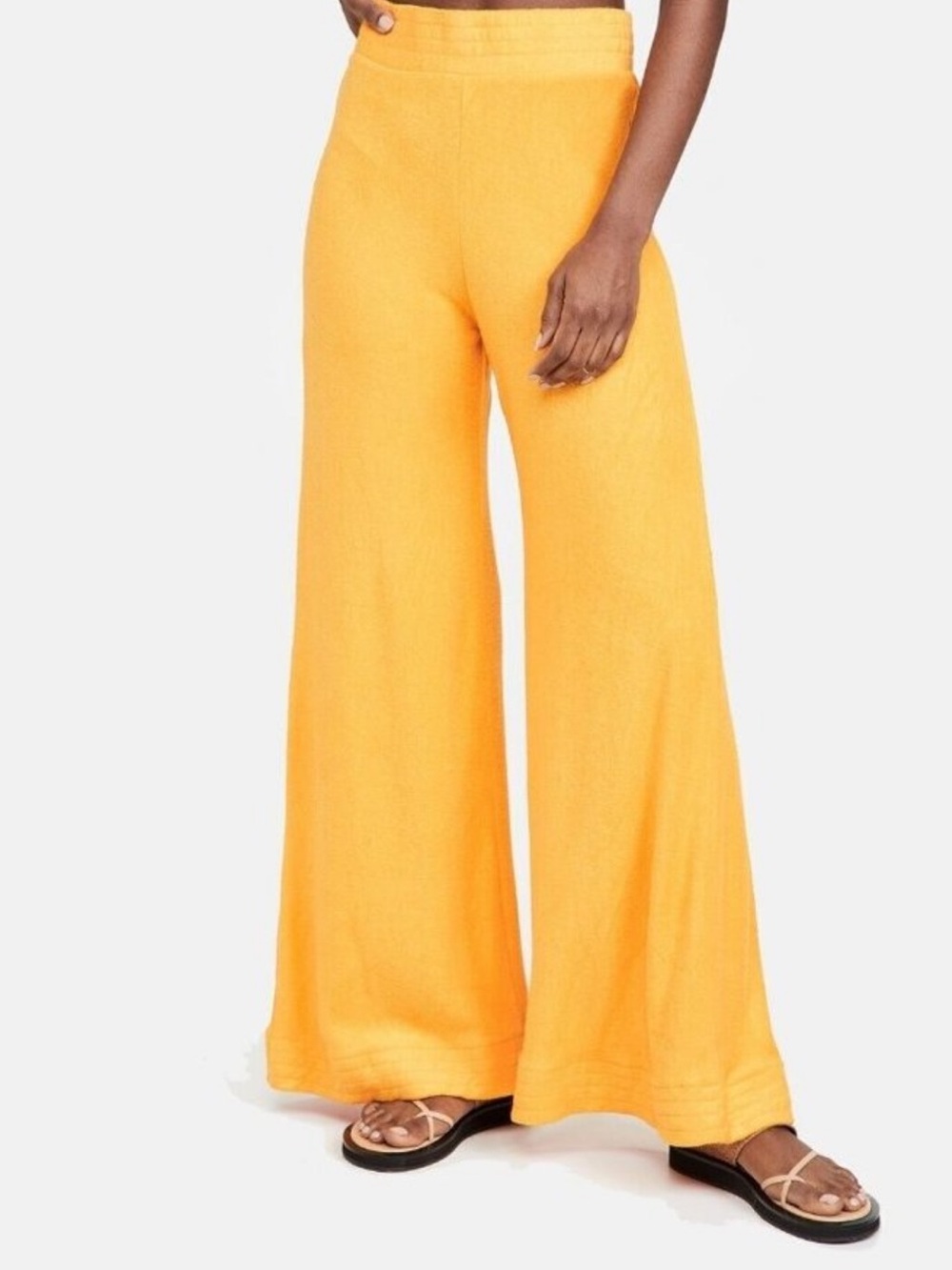 Simon Miller Flared Knit Pants in Vibrant Orange